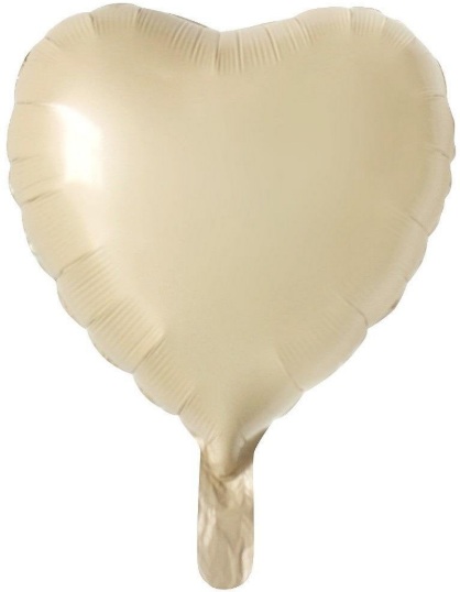 18 İNC KALP BEJ RENK FOLYO BALON