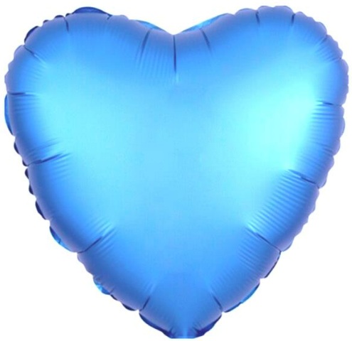 18 İNC KALP MAVİ RENK FOLYO BALON