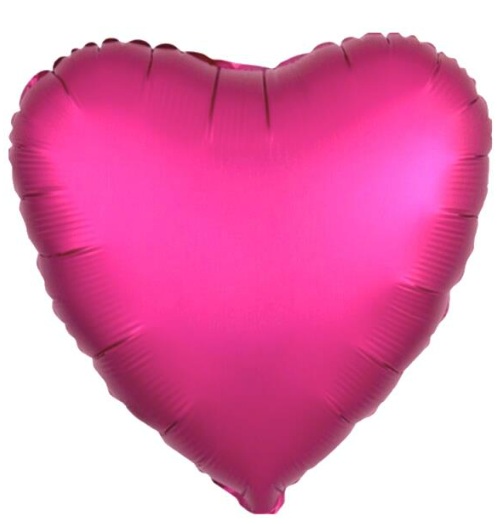 24 İNC KALP FUŞYA RENK FOLYO BALON