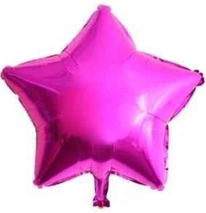 24 İNC YILDIZ FUŞYA RENK FOLYO BALON balon