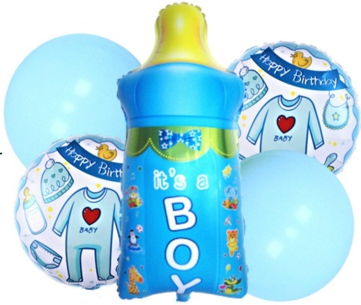BİBERON MAVİ 5Lİ SET BALON