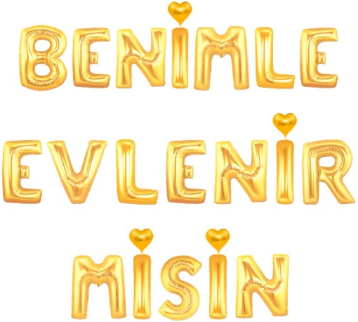 BENİMLE EVLENİRMİSİN GOLD SET BALON