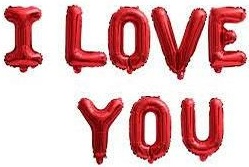 I LOVE YOU KIRMIZI SET BALON
