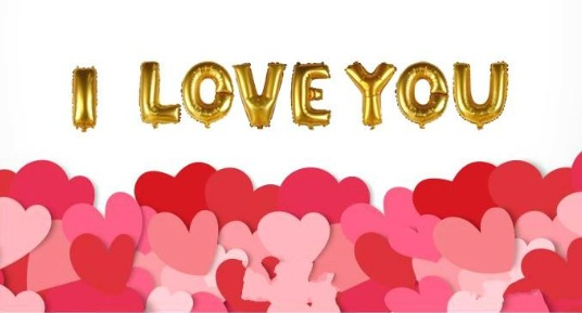 I LOVE YOU GOLD SET BALON