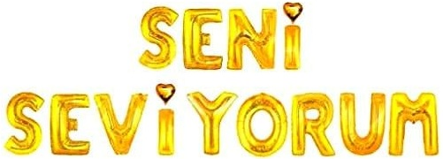 SENİ SEVİYORUM GOLD SET BALON balon