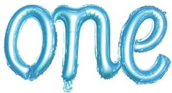 ONE MAVİ FOLYO BALON balon