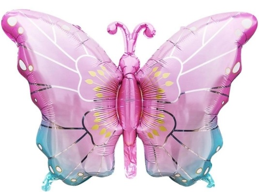 KELEBEK PEMBE-MAVİ FOLYO BALON balon siparişi