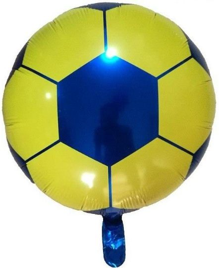 18 İNC YUVARLAK TARAFTAR SARI LACİVERT FOLYO BALON balon siparişi