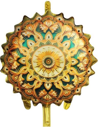 18 İNC YUVARLAK RAMAZAN MOTİFLİ YEŞİL FOLYO BALON