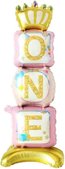AYAKLI ONE PEMBE FOLYO BALON