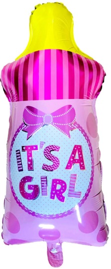 BİBERON PEMBE RENK FOLYO BALON