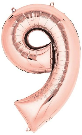 9 - RAKAM 16 İNC ROSEGOLD RENK BALON 36 CM