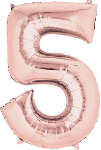 5 - RAKAM 16 İNC ROSEGOLD RENK BALON 36 CM
