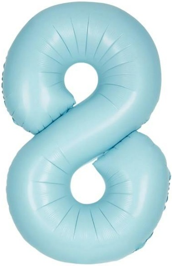 8 - RAKAM 16 İNC RETRO MAVİ RENK BALON 36 CM
