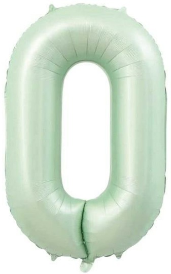 0 - RAKAM 16 İNC RETRO YEŞİL RENK BALON 36 CM