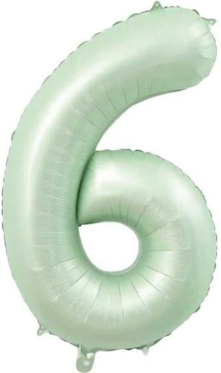 6 - RAKAM 16 İNC RETRO YEŞİL RENK BALON 36 CM