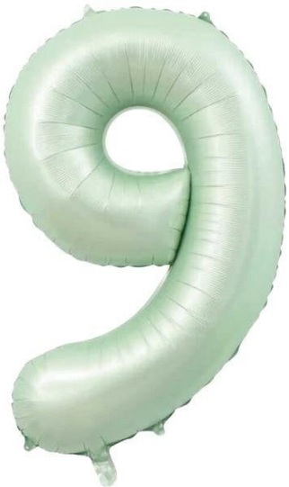 9 - RAKAM 16 İNC RETRO YEŞİL RENK BALON 36 CM balon