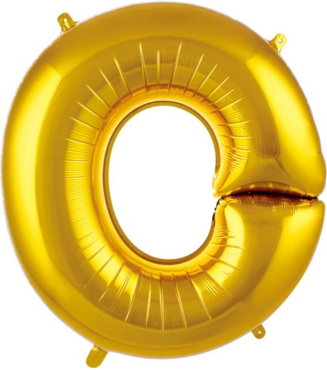 O - HARF 16 İNC GOLD RENK BALON 36 CM