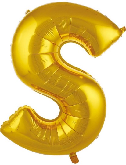 S - HARF 16 İNC GOLD RENK BALON 36 CM