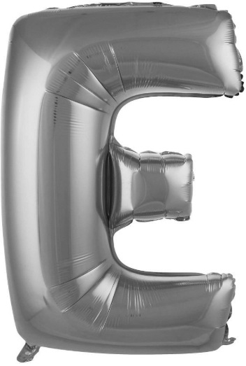 E - HARF 16 İNC GÜMÜŞ RENK BALON 36 CM