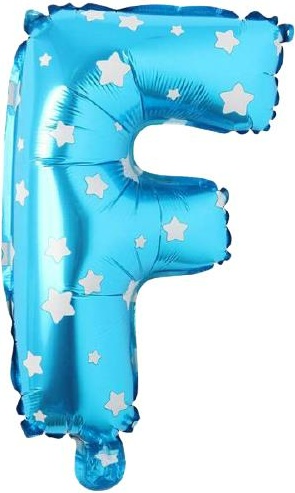 F - HARF 16 İNC MAVİ RENK BALON 36 CM