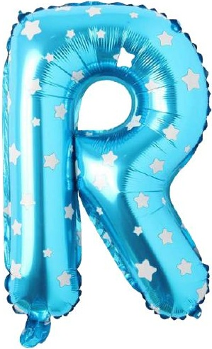 R - HARF 16 İNC MAVİ RENK BALON 36 CM balon siparişi