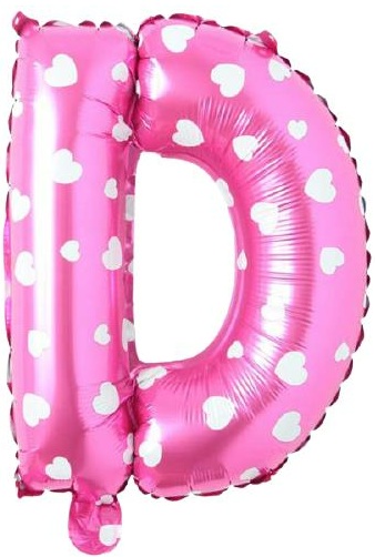 D - HARF 16 İNC PEMBE RENK BALON 36 CM