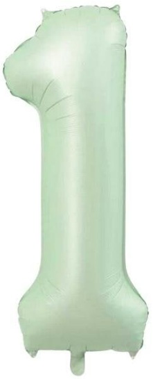 1 - RAKAM 34 İNC RETRO YEŞİL RENK BALON 76 CM