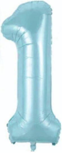1 - RAKAM 34 İNC MAVİ RENK BALON 76 CM balon