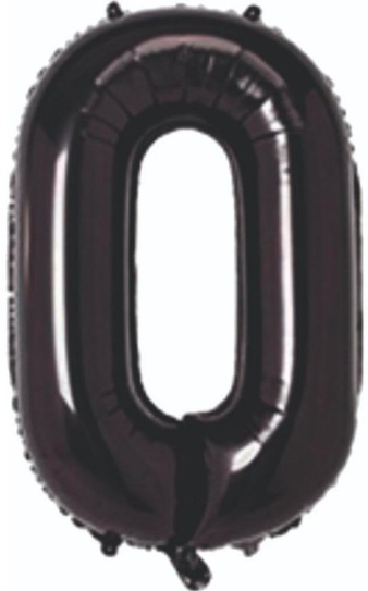 0 - RAKAM 34 İNC SİYAH RENK BALON 76 CM