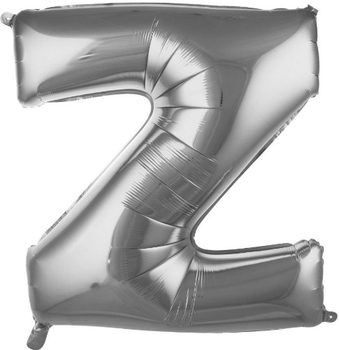 Z - HARF 34 İNC GÜMÜŞ RENK BALON 76 CM