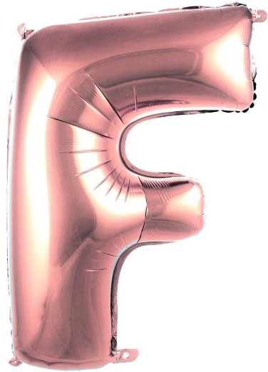 F - HARF 40 İNC ROSEGOLD RENK BALON 100 CM